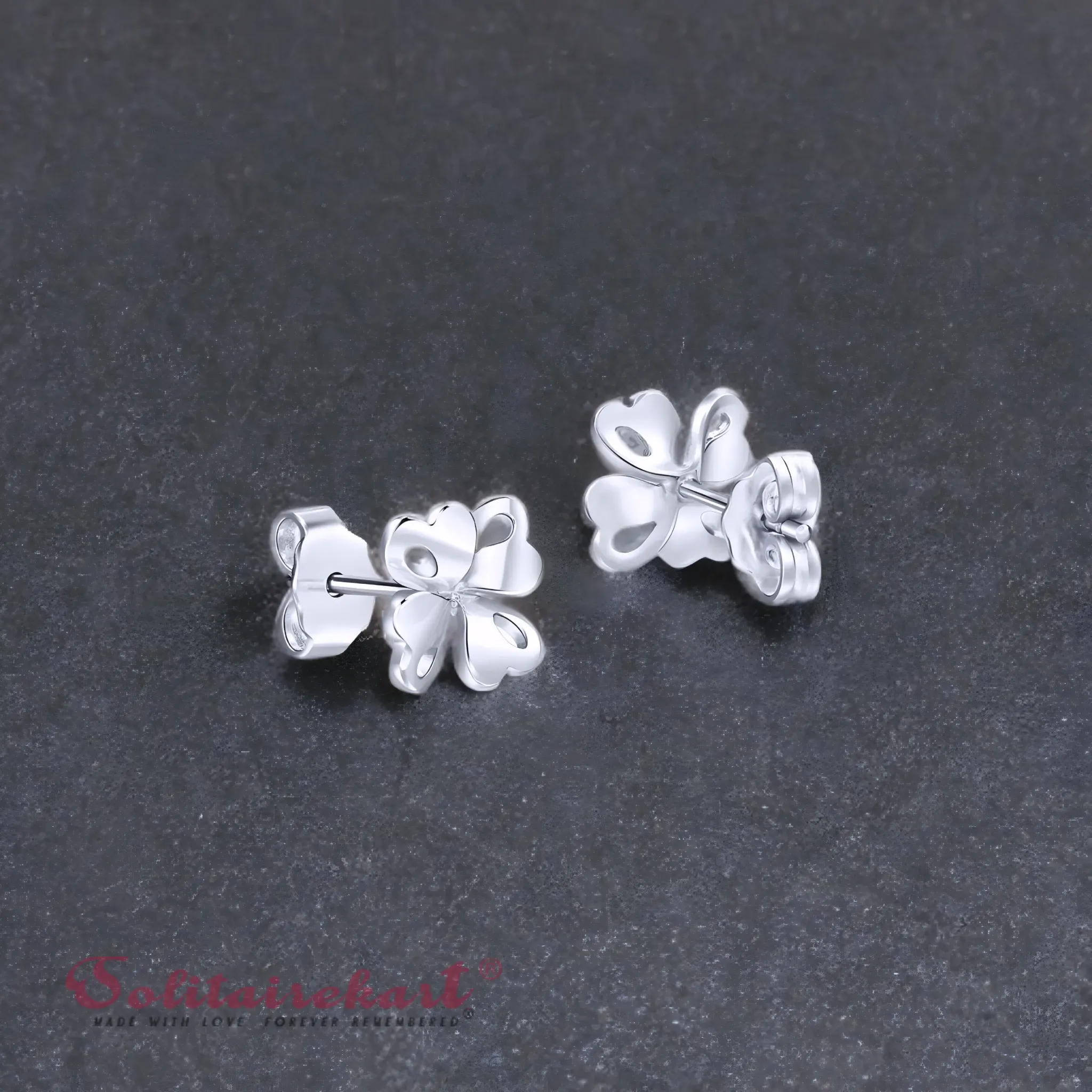 Solitairekart 2.62 Gram Lucky Clover Stud Earrings